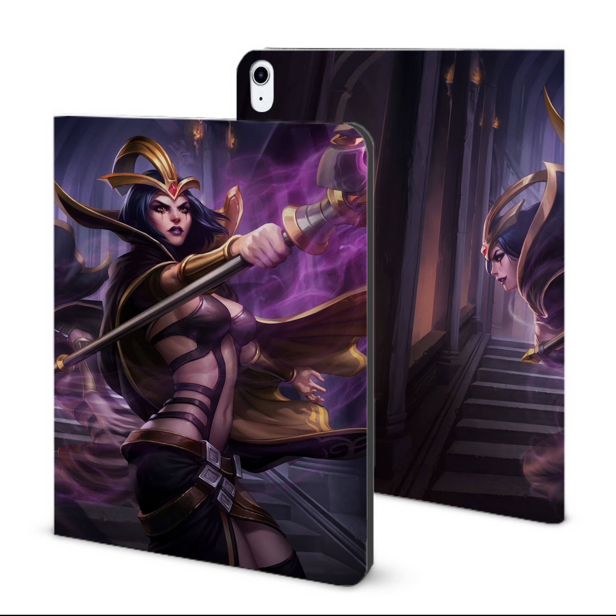 （画像用） リーグ・オブ・レジェンド League of Legends LOL IPad ケース ブック型 PUレザー TPU 耐衝撃 軽量 薄型 ペン収納なし 全面保護 IPad 各モデル対応